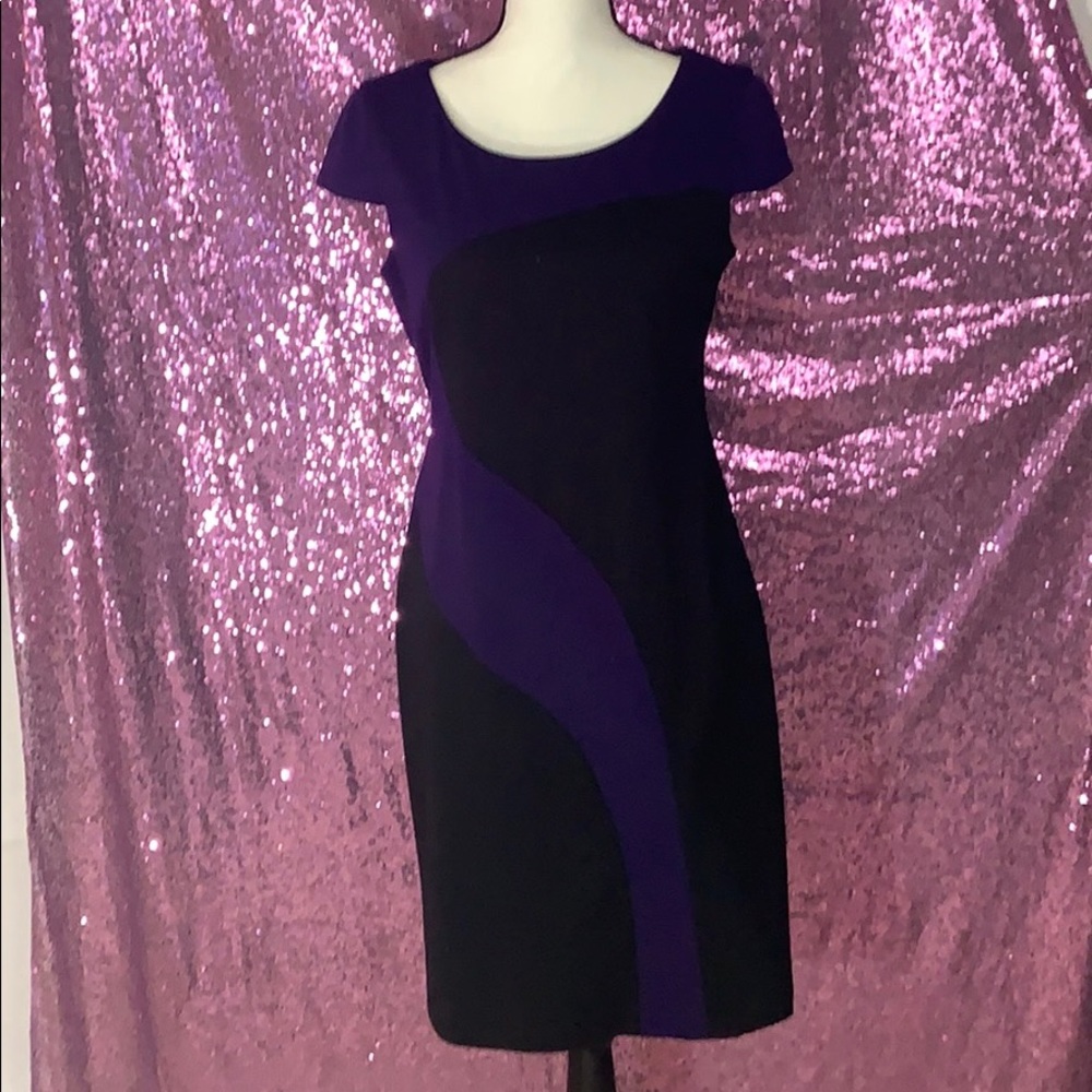 Purple and black dress 👗